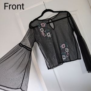 Sheer black top